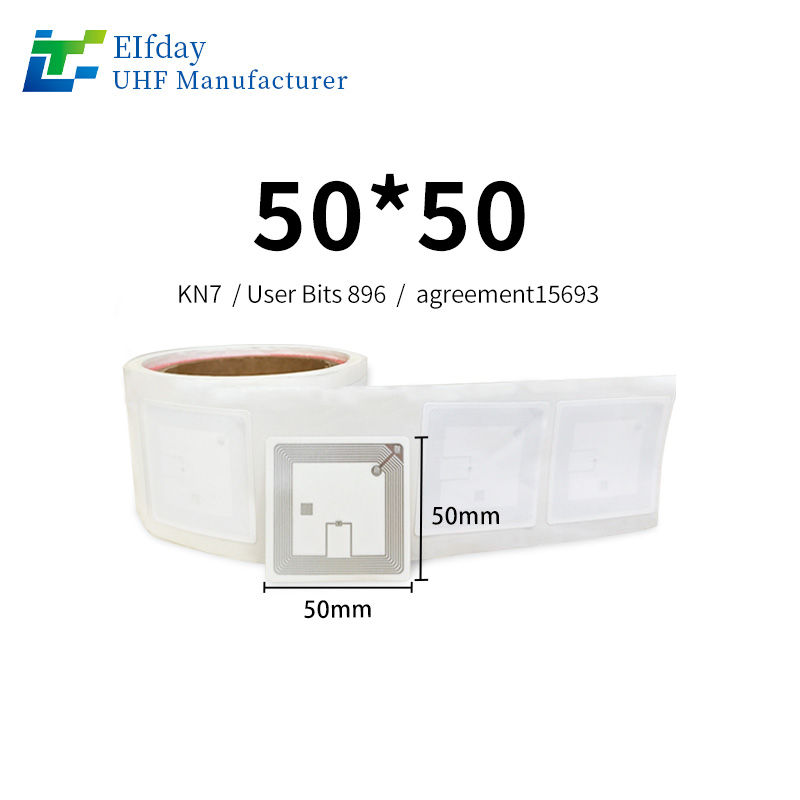 RFID HF 50*50mm KN7 Chip Custom Qrcode NFC Tag Sticker Payment Jump Web 13.56MHz Programmable Small Tag Sticker Anti-Counterfeiting Tag